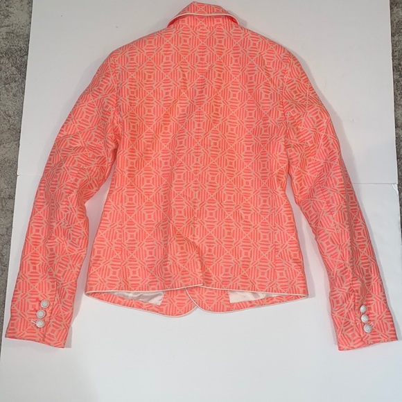 The Academy Blazer Neon Pink Geometric Jacket oversized blazer - Picture 4 of 15
